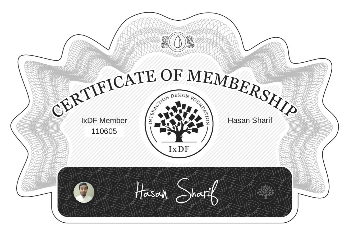 Certificate of Membership – Hasan Sharif
