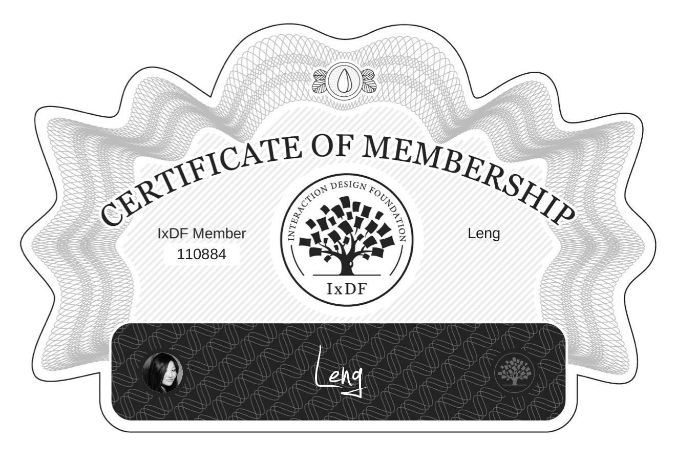 Certificate of Membership – Leng