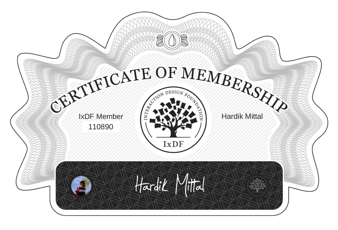 Certificate of Membership – Hardik Mittal