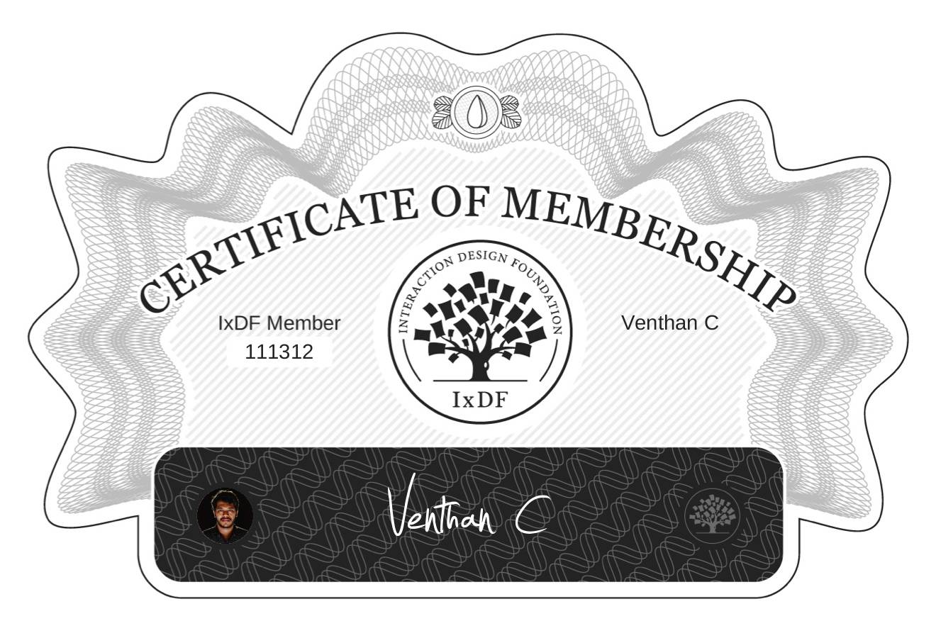 Certificate of Membership – Venthan C