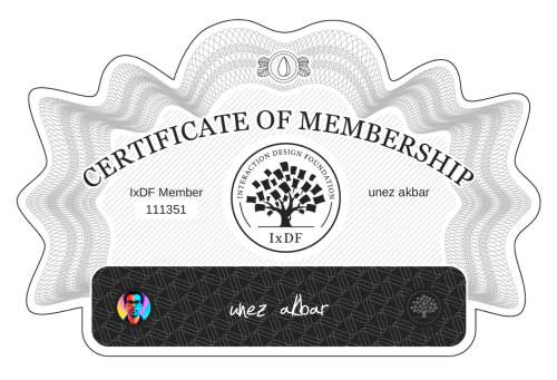 Certificate of Membership – unez akbar