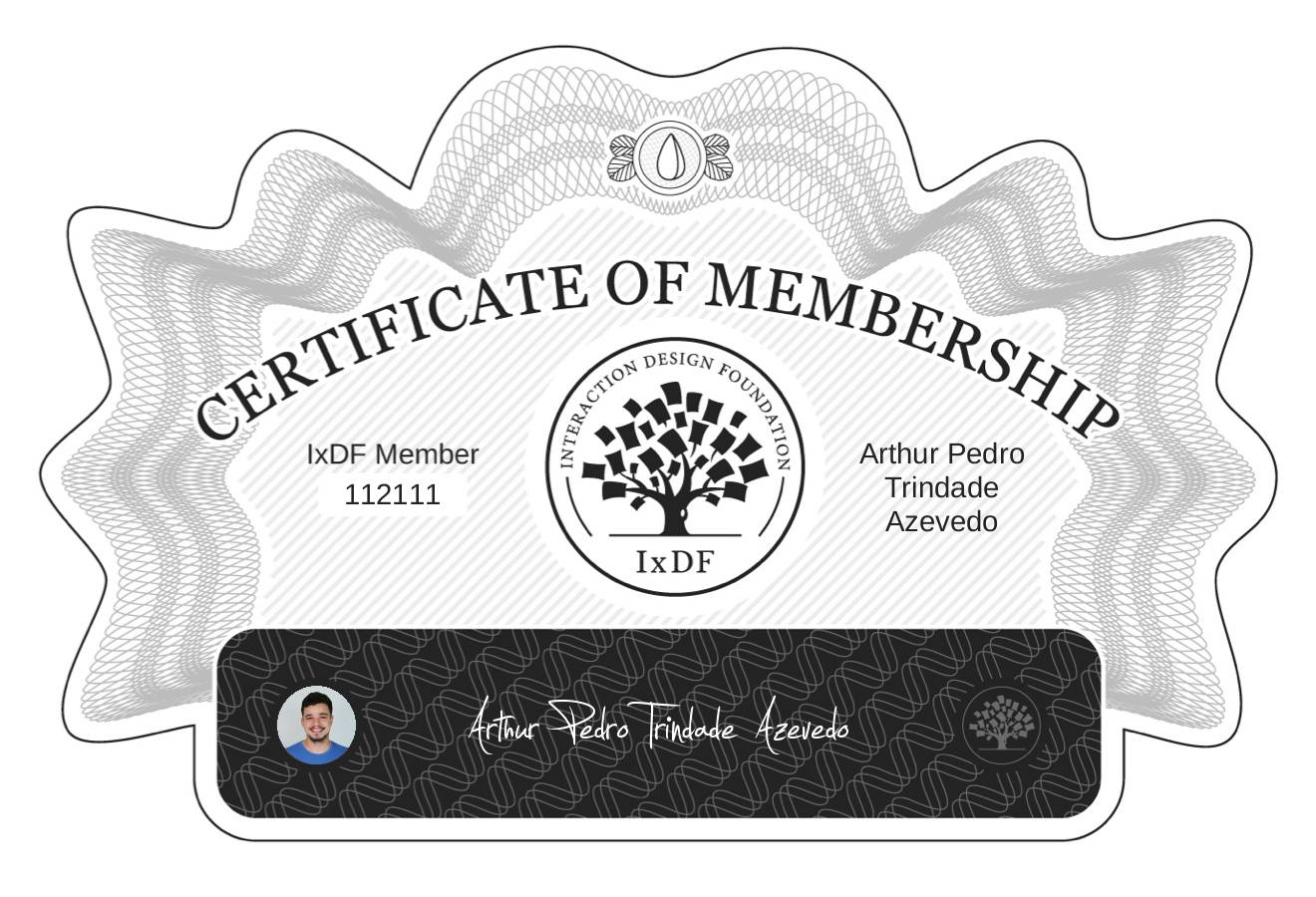 Certificate of Membership – Arthur Pedro Trindade Azevêdo