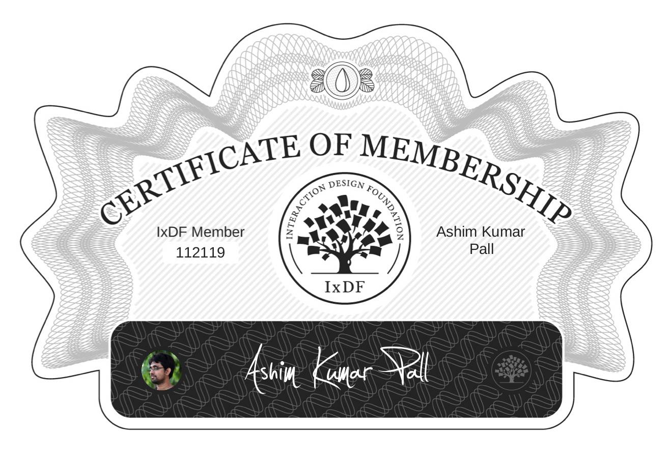 Certificate of Membership – Ashim Kumar Pall