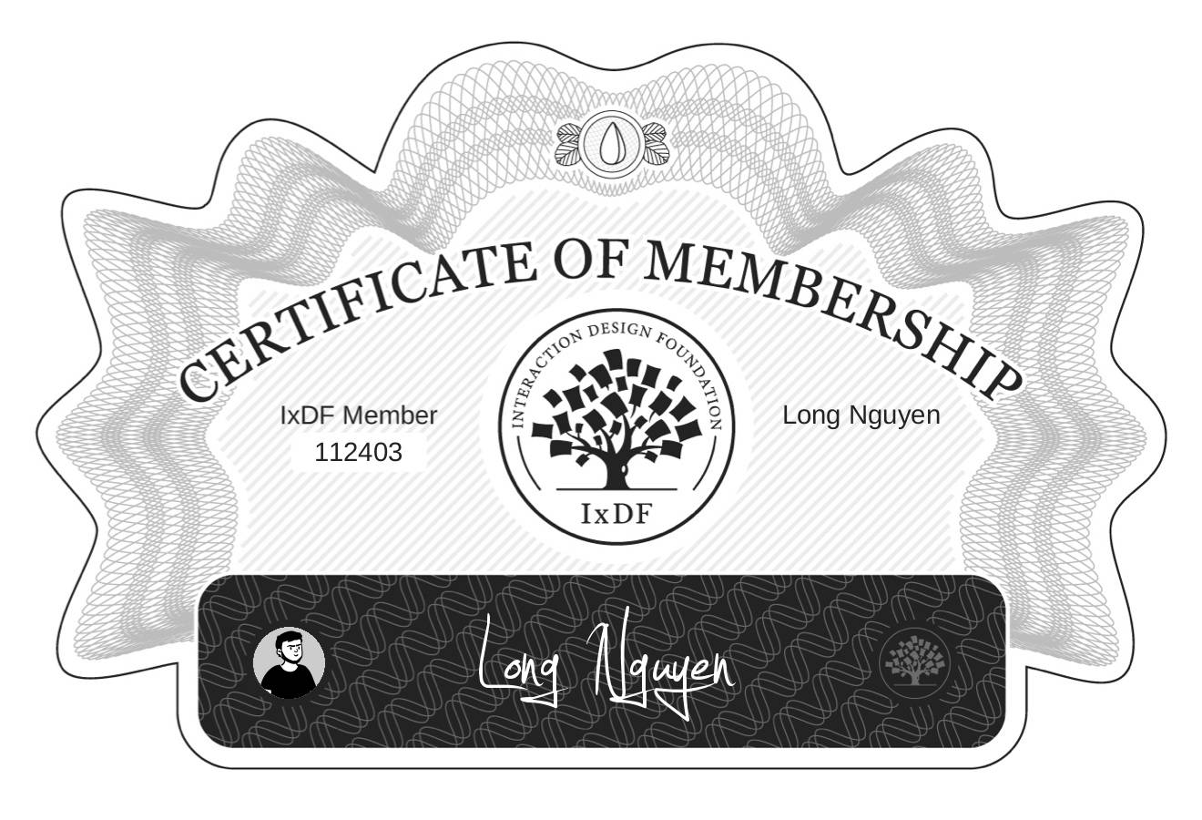 Certificate of Membership – Long Nguyen