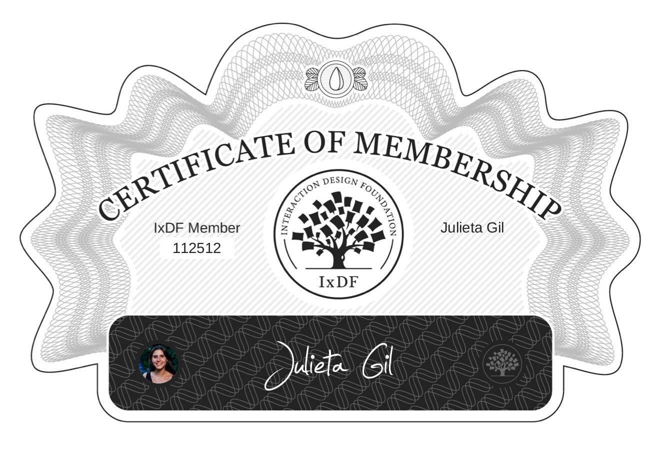 Certificate of Membership – Julieta Gil