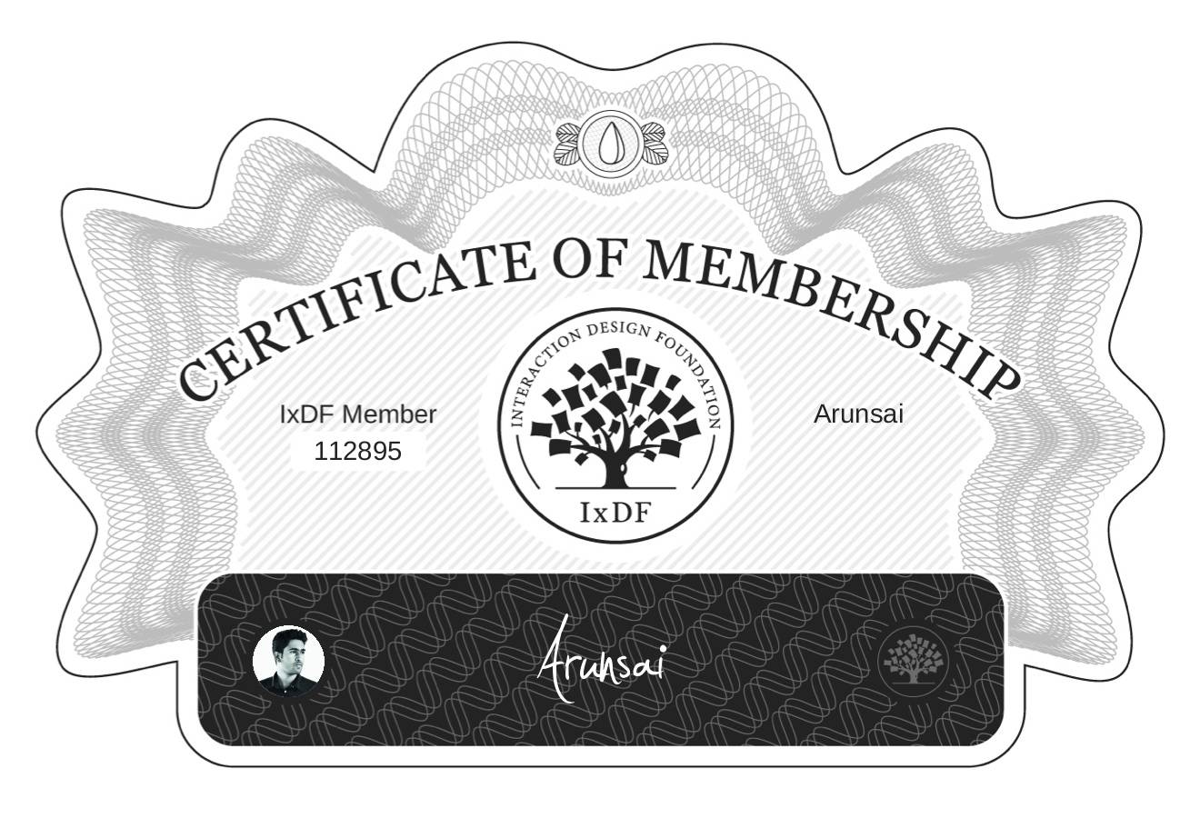 Certificate of Membership – Arunsai