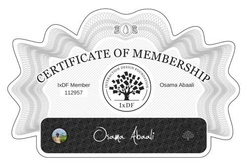 Certificate of Membership – Osama Abaali
