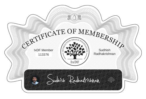 Certificate of Membership – Sudhish Radhakrishnan