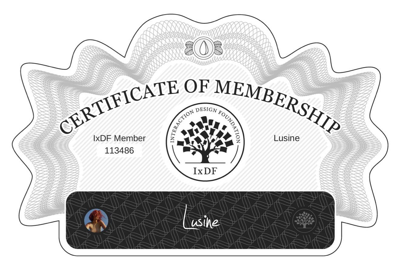 Certificate of Membership – Lusine