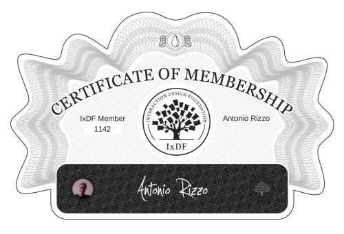 Certificate of Membership – Antonio Rizzo