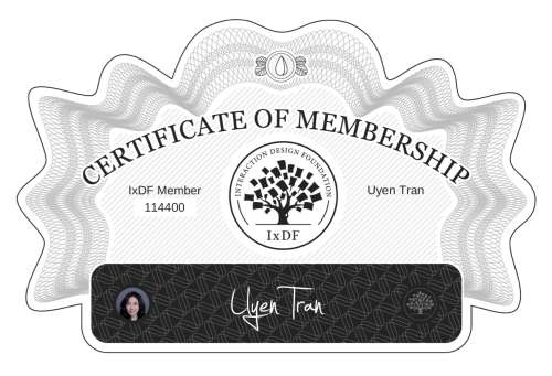 Certificate of Membership – Uyen Tran