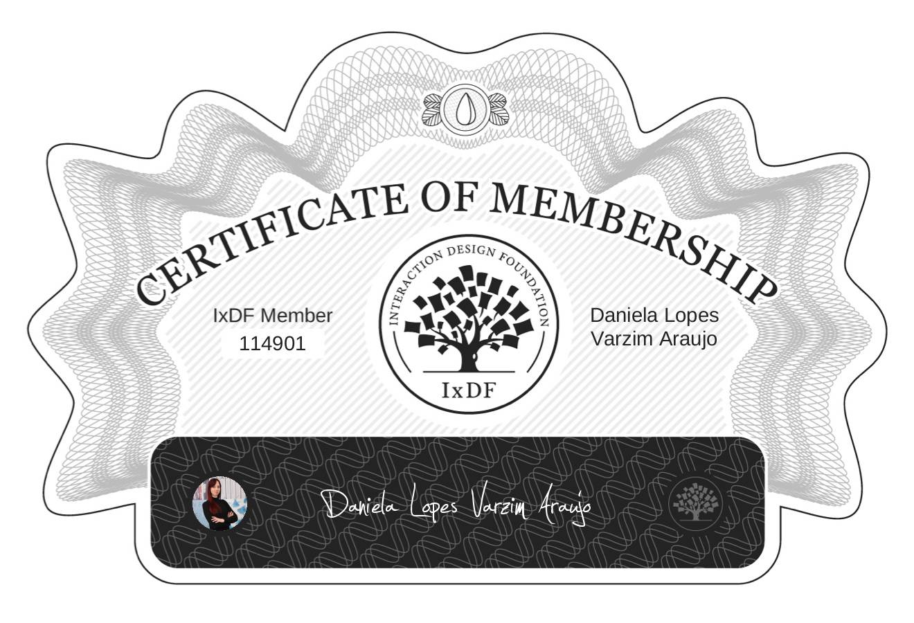 Certificate of Membership – Daniela Lopes Varzim Araújo