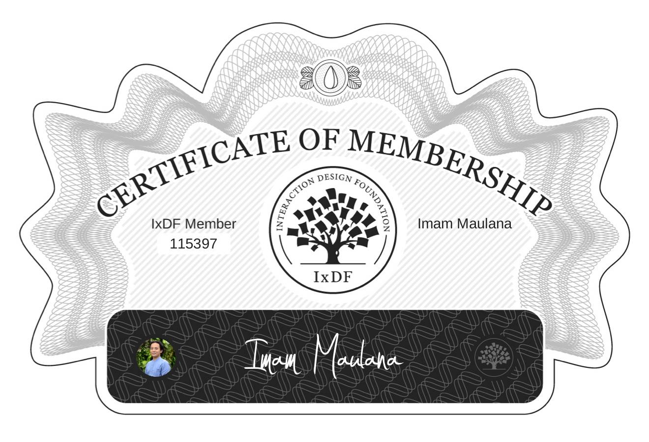 Certificate of Membership – Imam Maulana