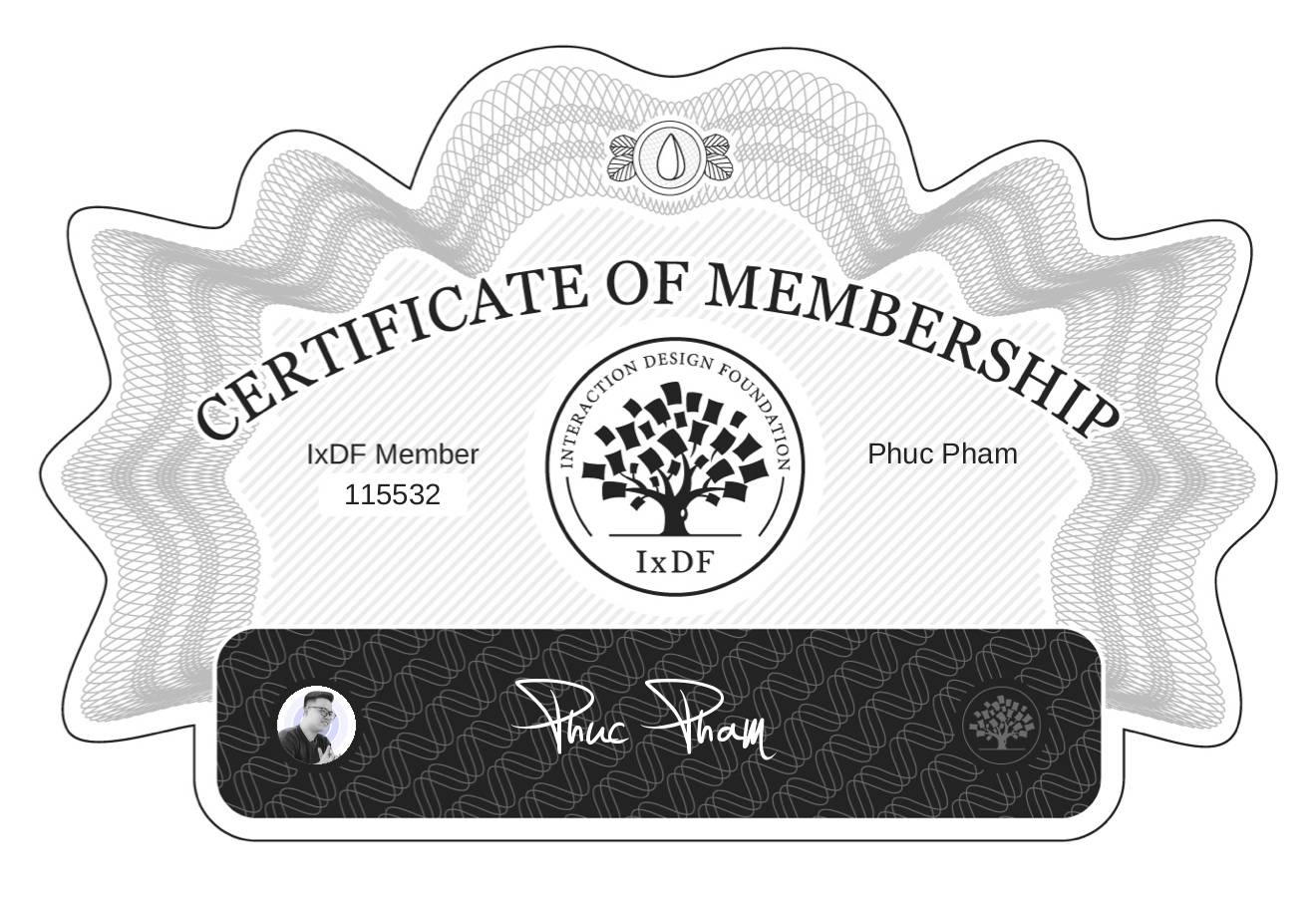 Certificate of Membership – Phuc Pham