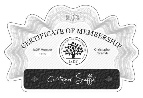 Certificate of Membership – Christopher Scaffidi