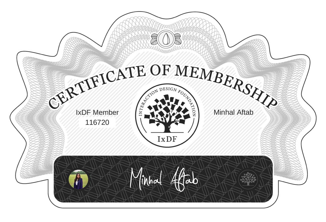 Certificate of Membership – Minhal Aftab