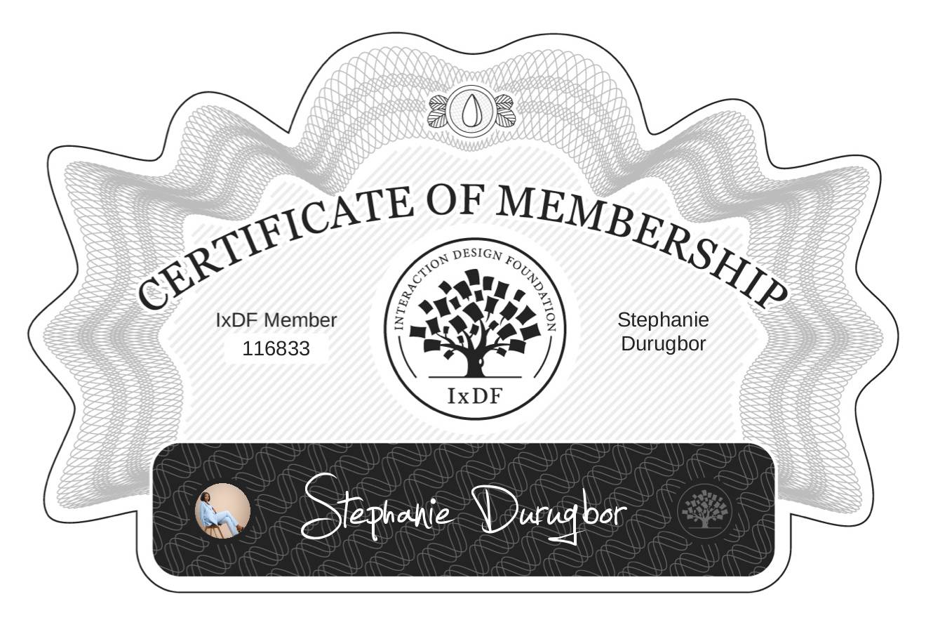 Certificate of Membership – Stephanie Durugbor