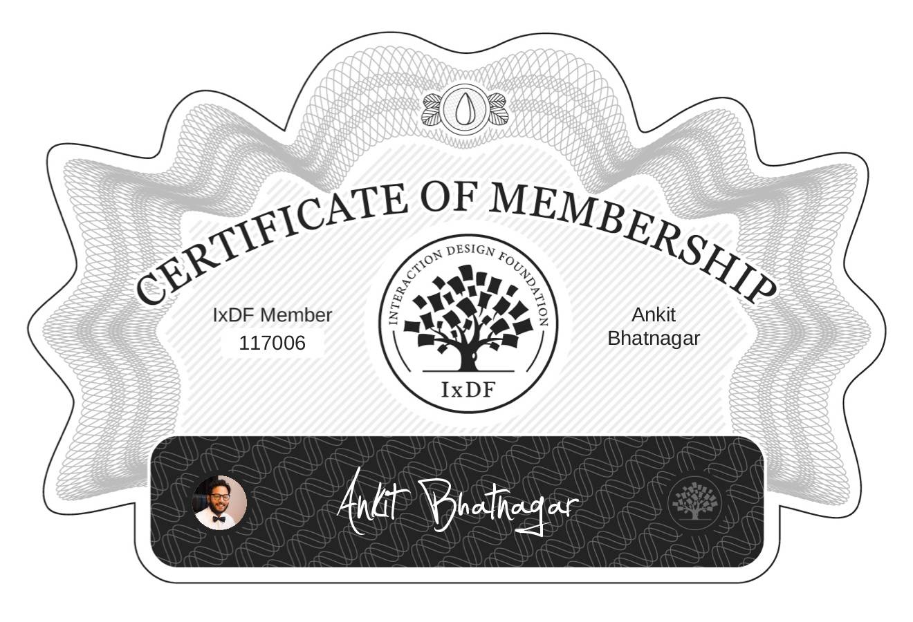 Certificate of Membership – Ankit Bhatnagar