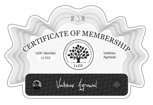 Certificate of Membership – Vaibhav Agrawal