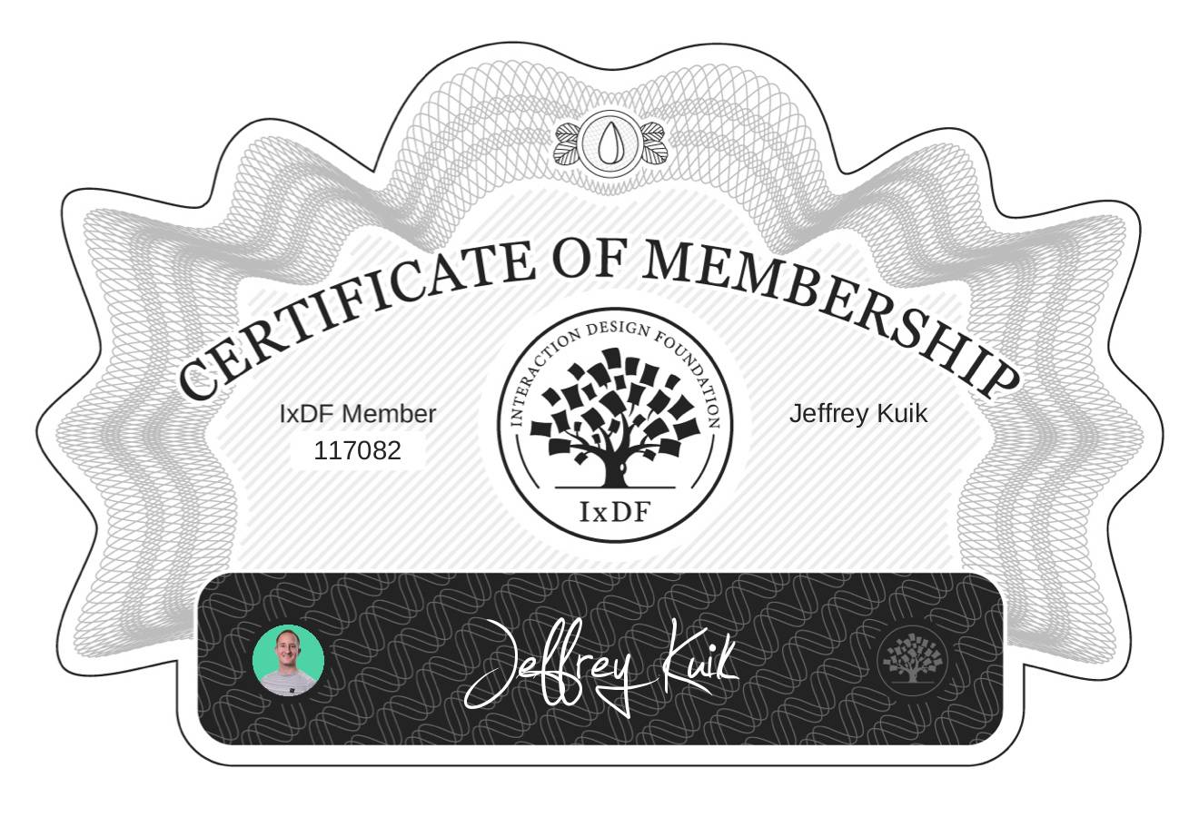 Certificate of Membership – Jeffrey Kuik