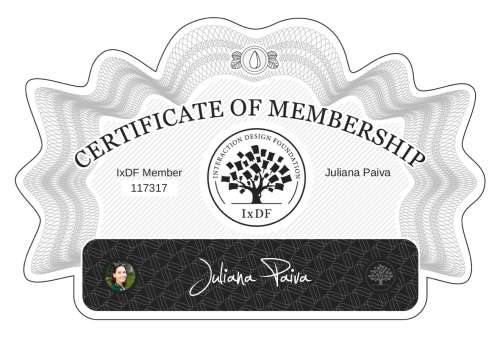 Certificate of Membership – Juliana Paiva