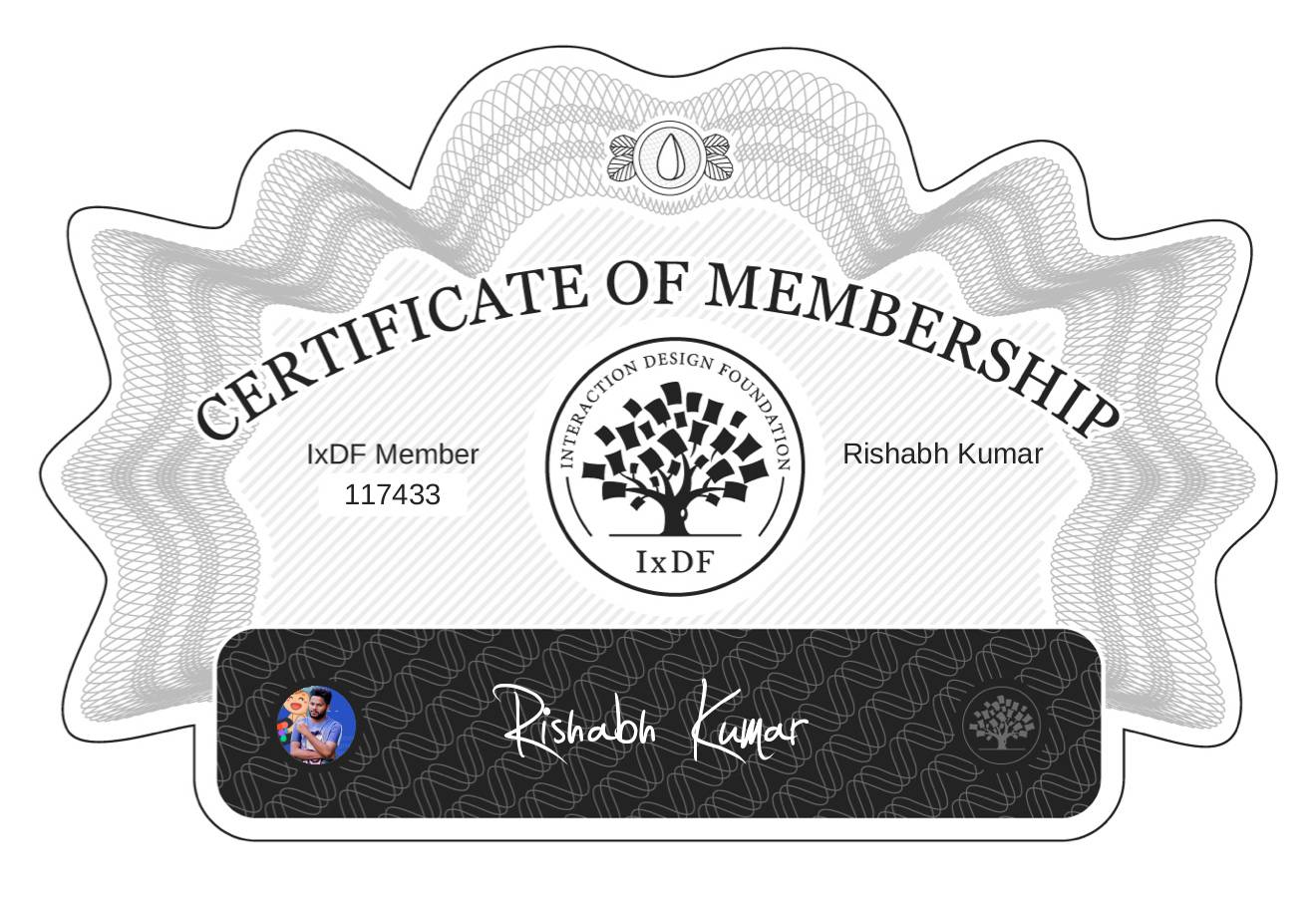 Certificate of Membership – Rishabh Kumar