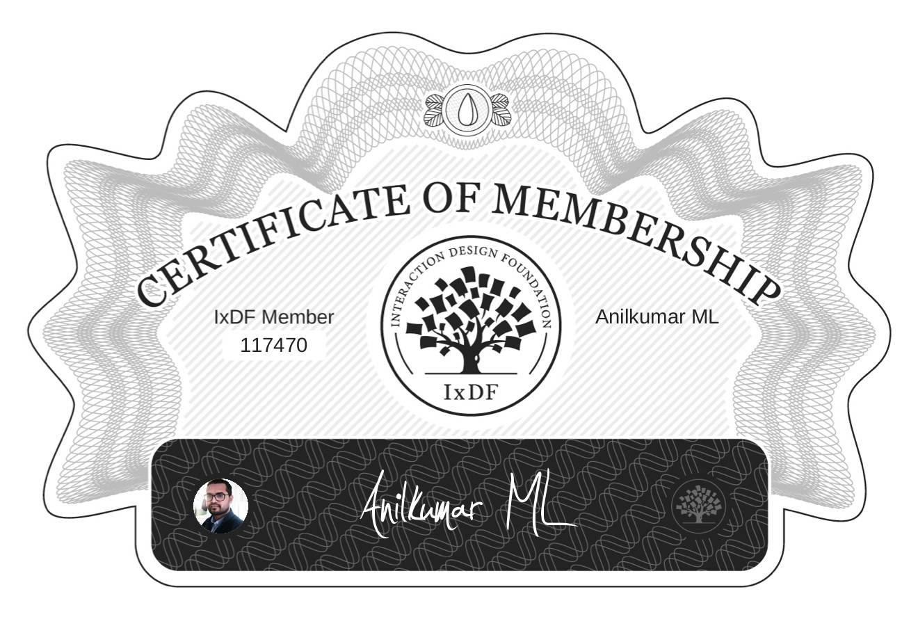 Certificate of Membership – Anilkumar ML