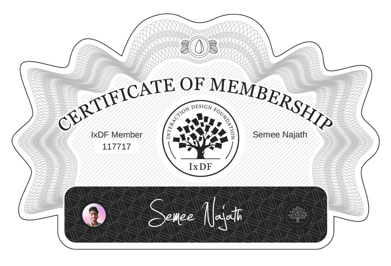 Certificate of Membership – Semee Najath