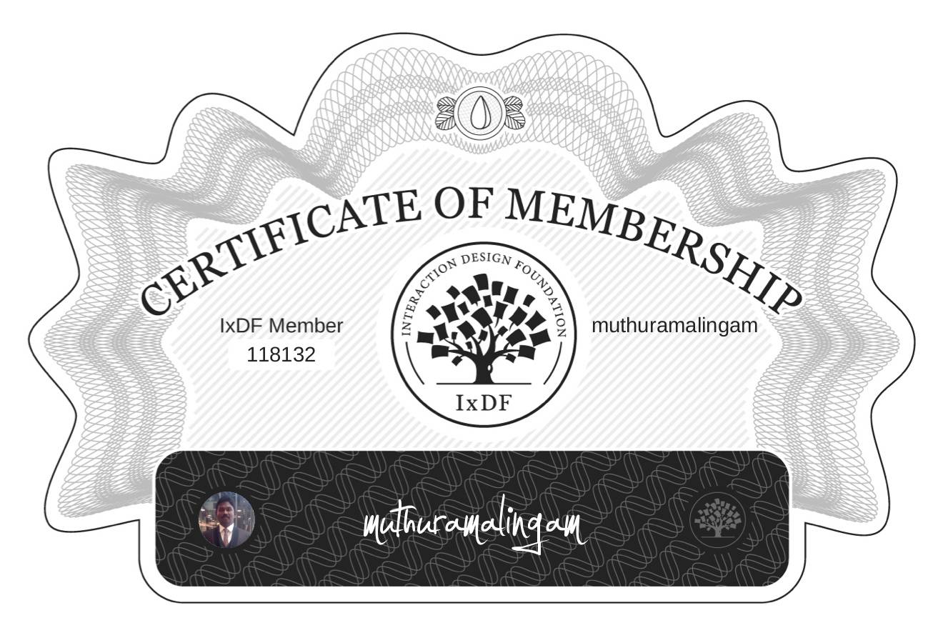 Certificate of Membership – muthuramalingam