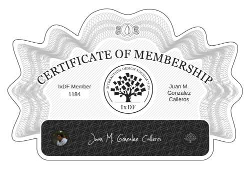 Certificate of Membership – Juan M. Gonzalez Calleros
