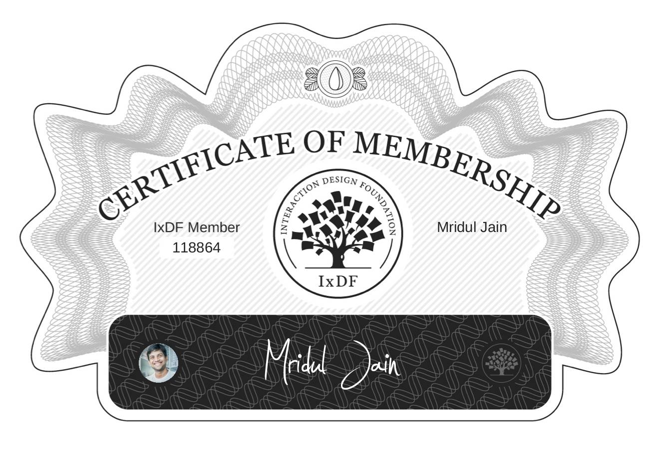 Certificate of Membership – Mridul Jain
