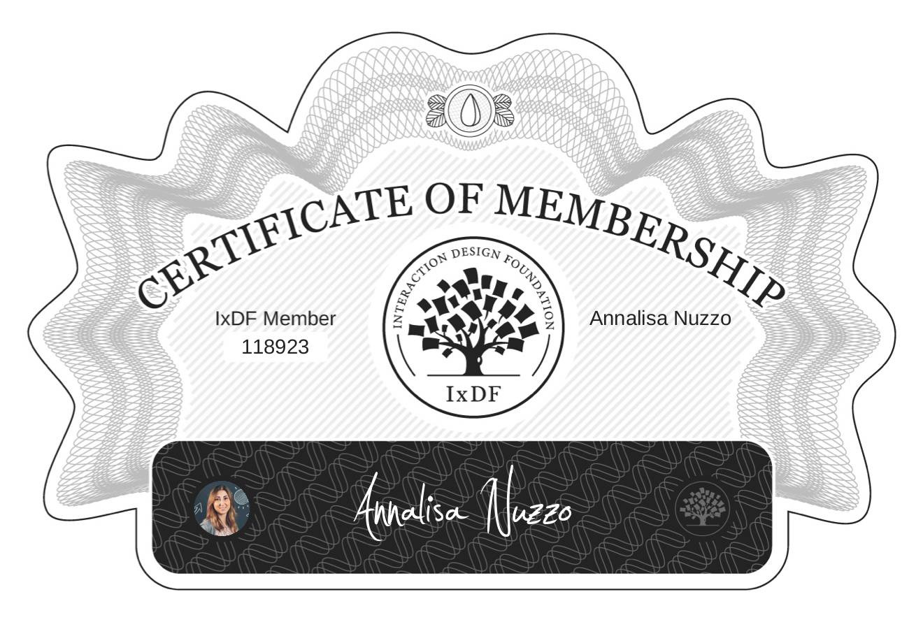 Certificate of Membership – Annalisa Nuzzo