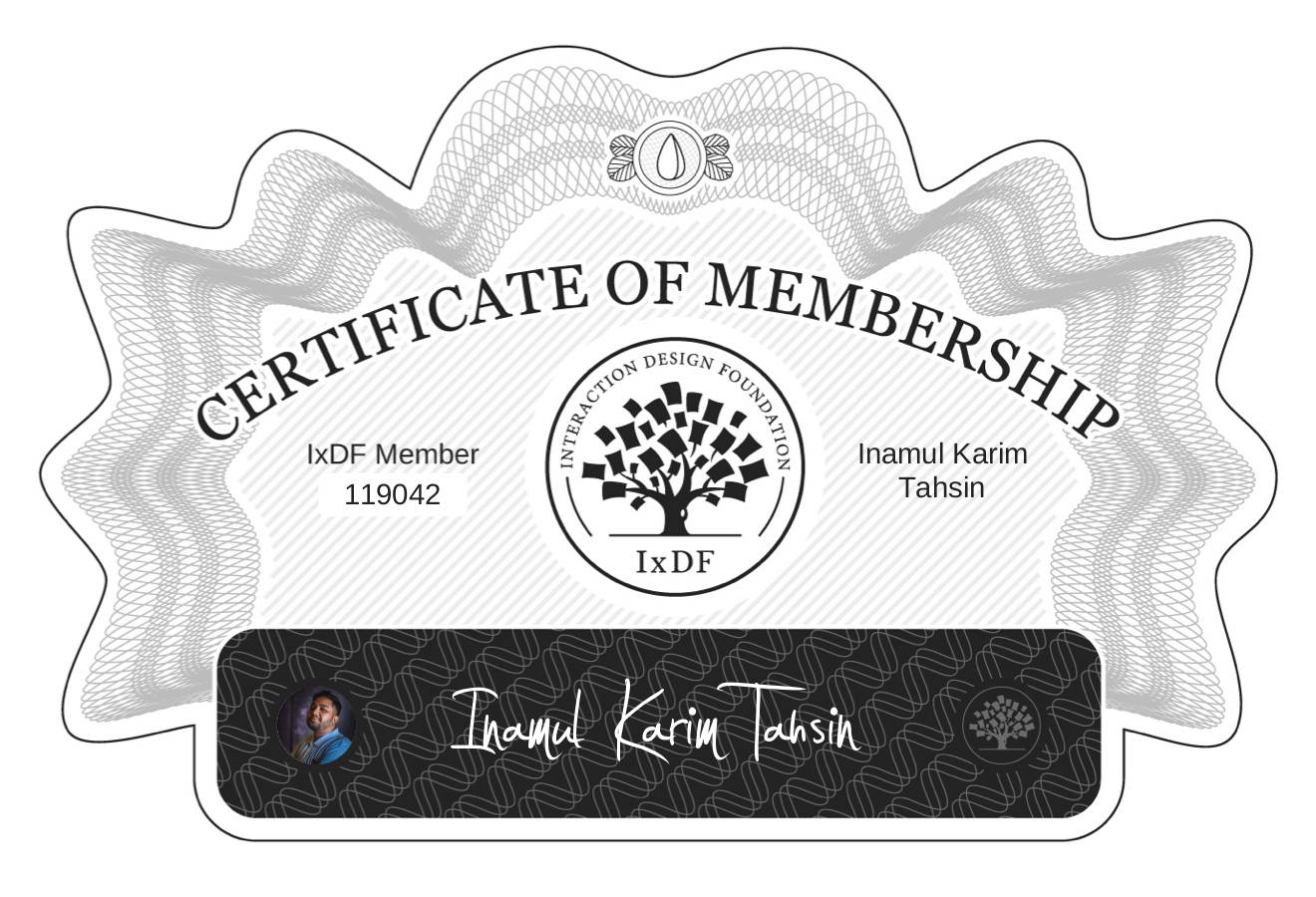 Certificate of Membership – Inamul Karim Tahsin