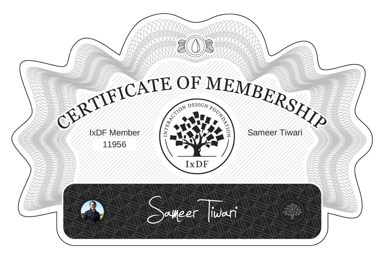 Certificate of Membership – Sameer Tiwari