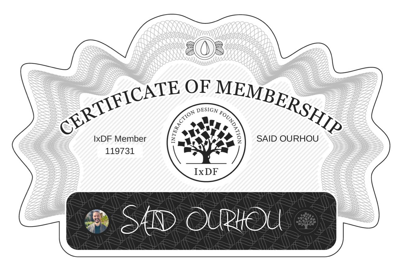Certificate of Membership – SAID OURHOU