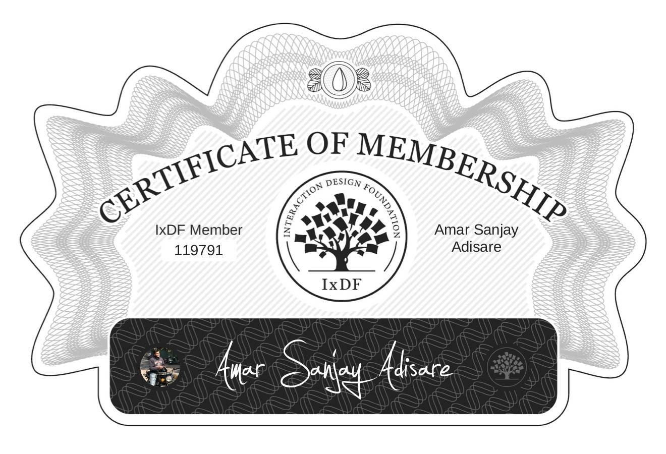 Certificate of Membership – Amar Sanjay Adisare