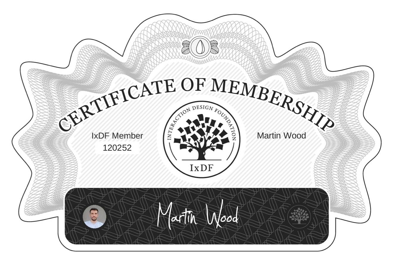 Certificate of Membership – Martin Wood