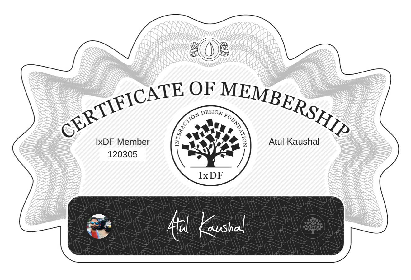 Certificate of Membership – Atul Kaushal