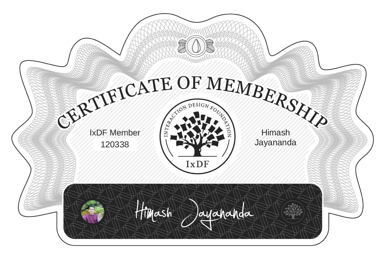 Certificate of Membership – Himash Jayananda
