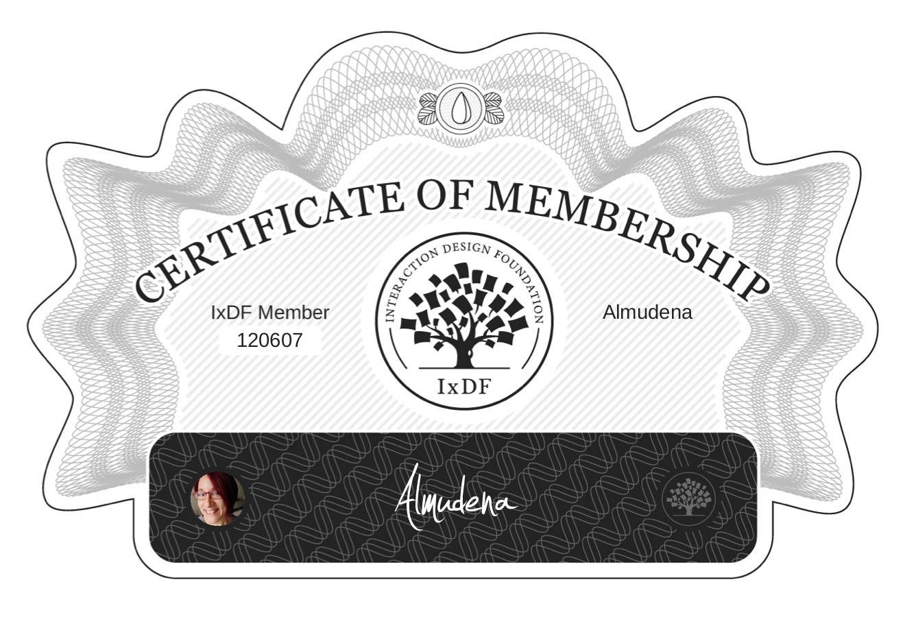 Certificate of Membership – Almudena