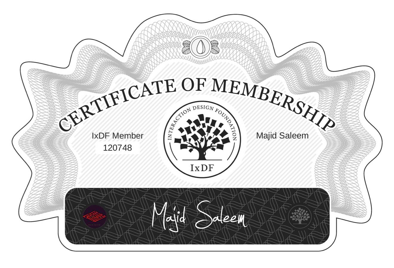 Certificate of Membership – Majid Saleem
