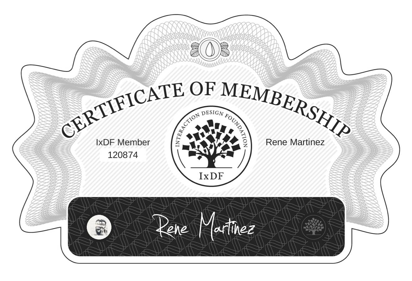 Certificate of Membership – Rene Martinez