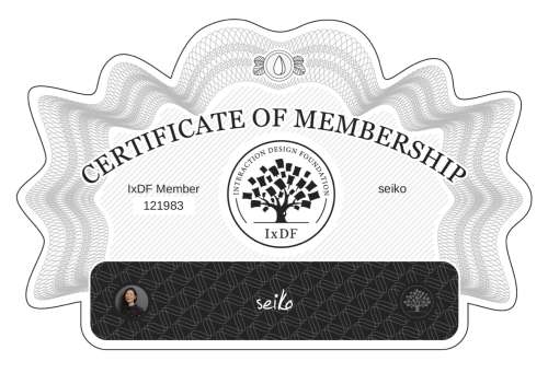 Certificate of Membership – seiko