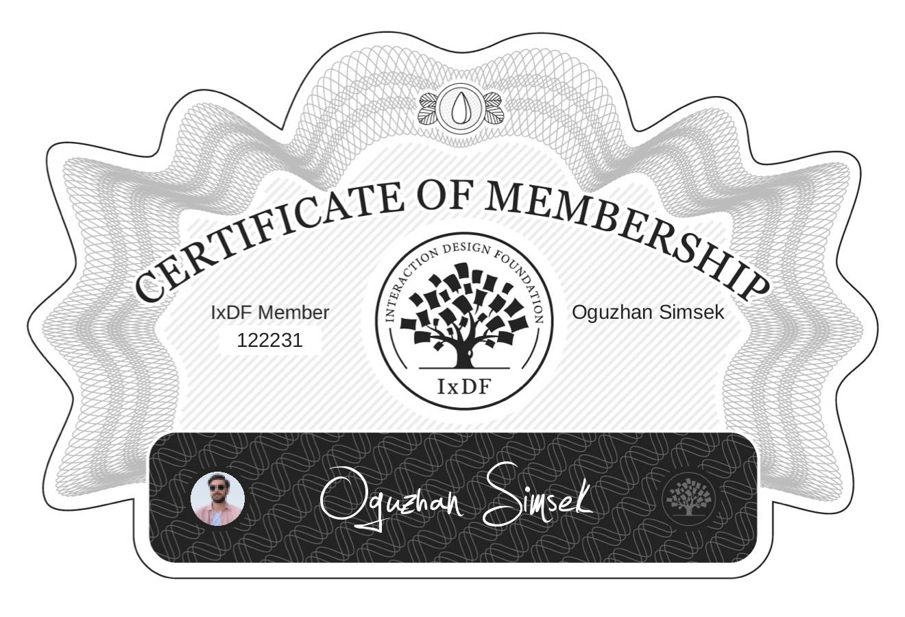 Certificate of Membership – Oğuzhan Şimşek