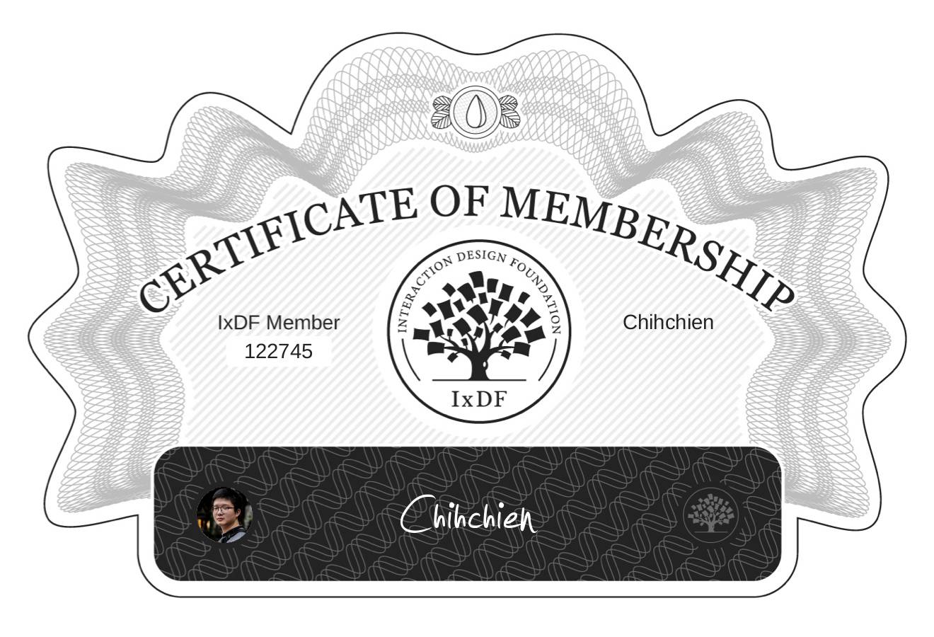 Certificate of Membership – Chihchien