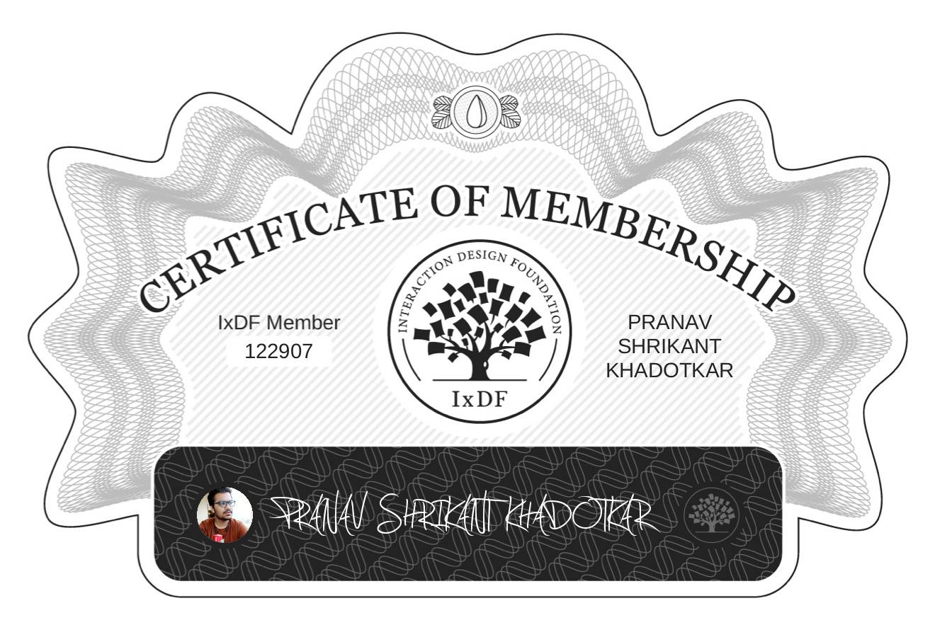 Certificate of Membership – PRANAV SHRIKANT KHADOTKAR