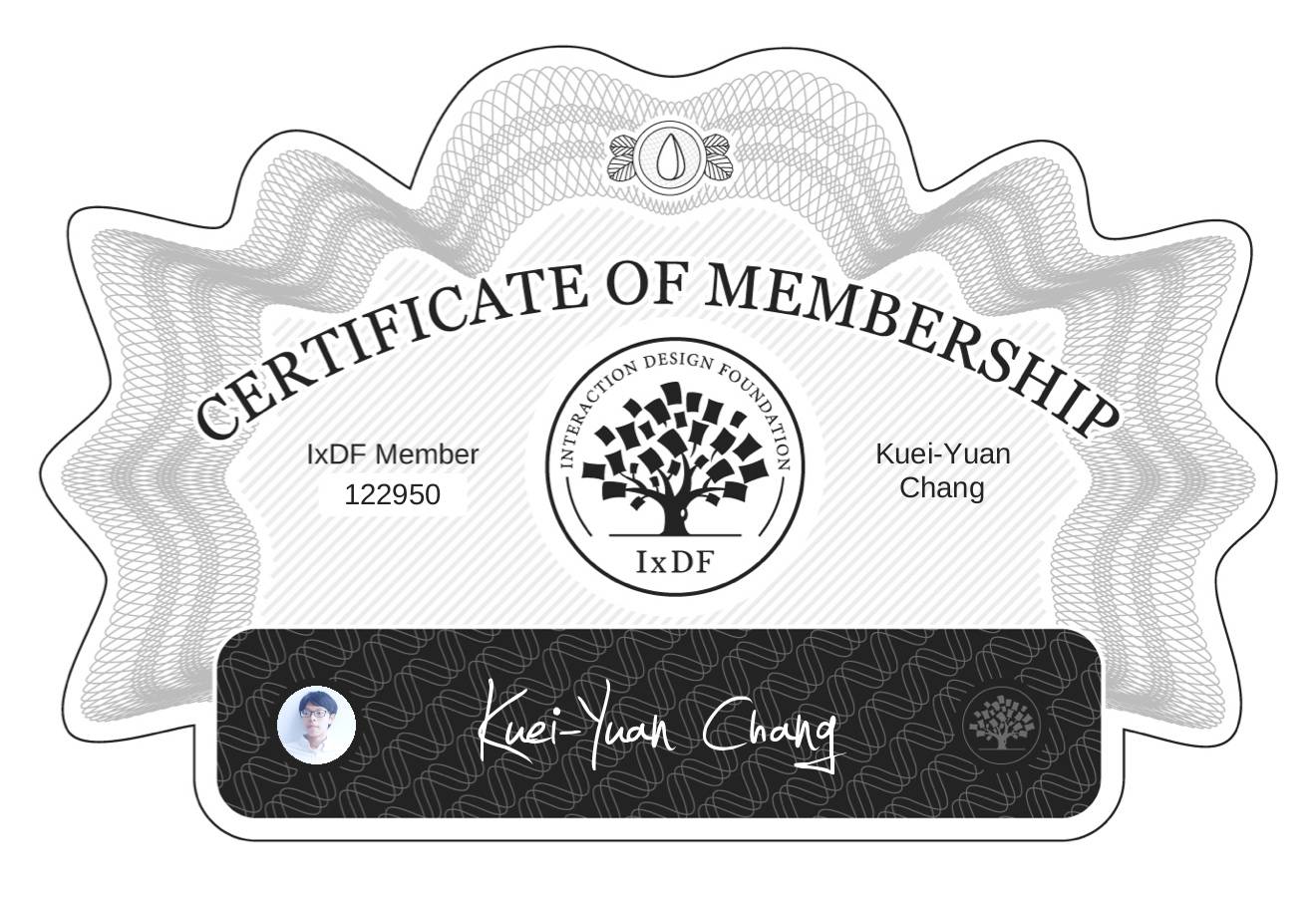 Certificate of Membership – Kuei-Yuan Chang