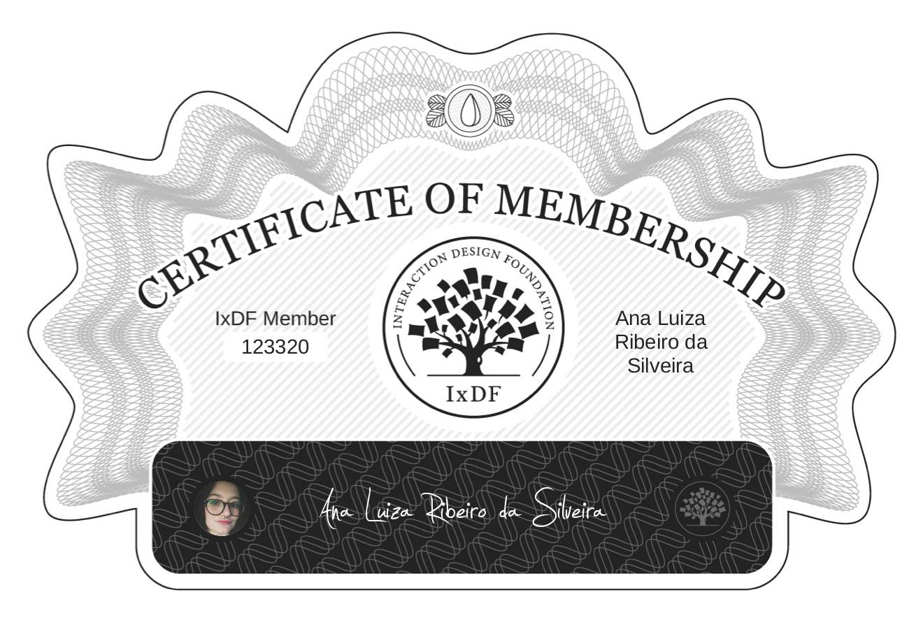 Certificate of Membership – Ana Luiza Ribeiro da Silveira