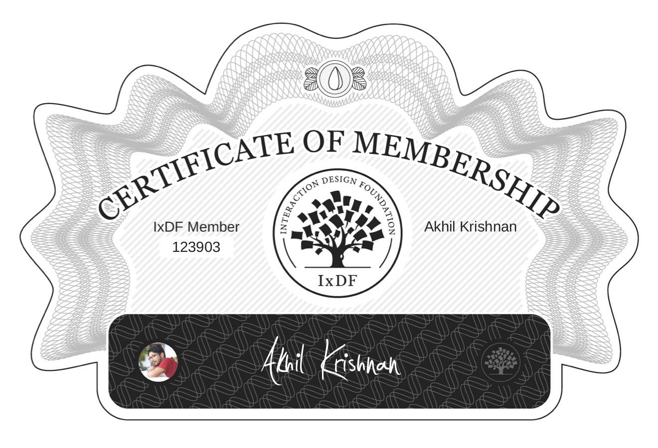 Certificate of Membership – Akhil Krishnan