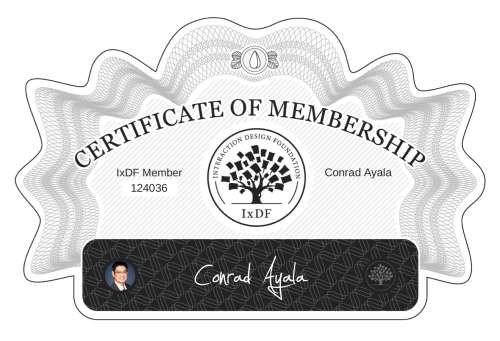Certificate of Membership – Conrad Ayala
